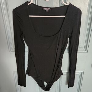 Fashion Nova Classic Black Scoop Neck Bodysuit